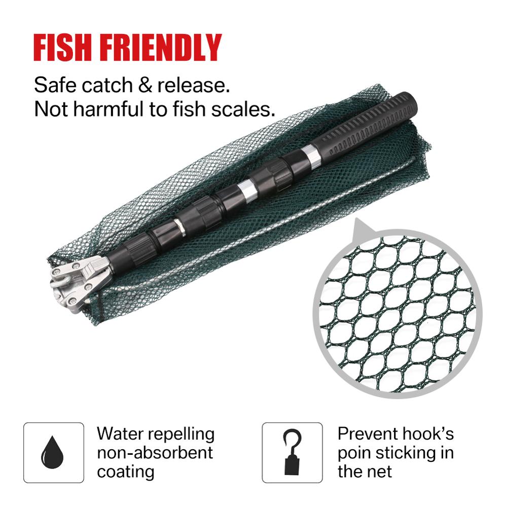 130CM Aluminum Alloy Fishing Net Telescoping Foldable Landing Net Retractable Pole for Carp Fishing Tackle Catching Releasing 130CM Aluminum Alloy Fishing Net Telescoping Foldable Landing Net Retractable Pole for Carp Fishing Tackle Catching Releasing