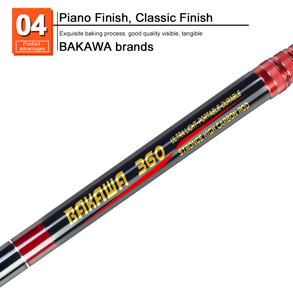 BAKAWA Fishing Net Telescoping Foldable Landing Net Pole Lightweight Carp Carbon Folding Sea Hand Dip Net 3M/4M/2.1M Tackle