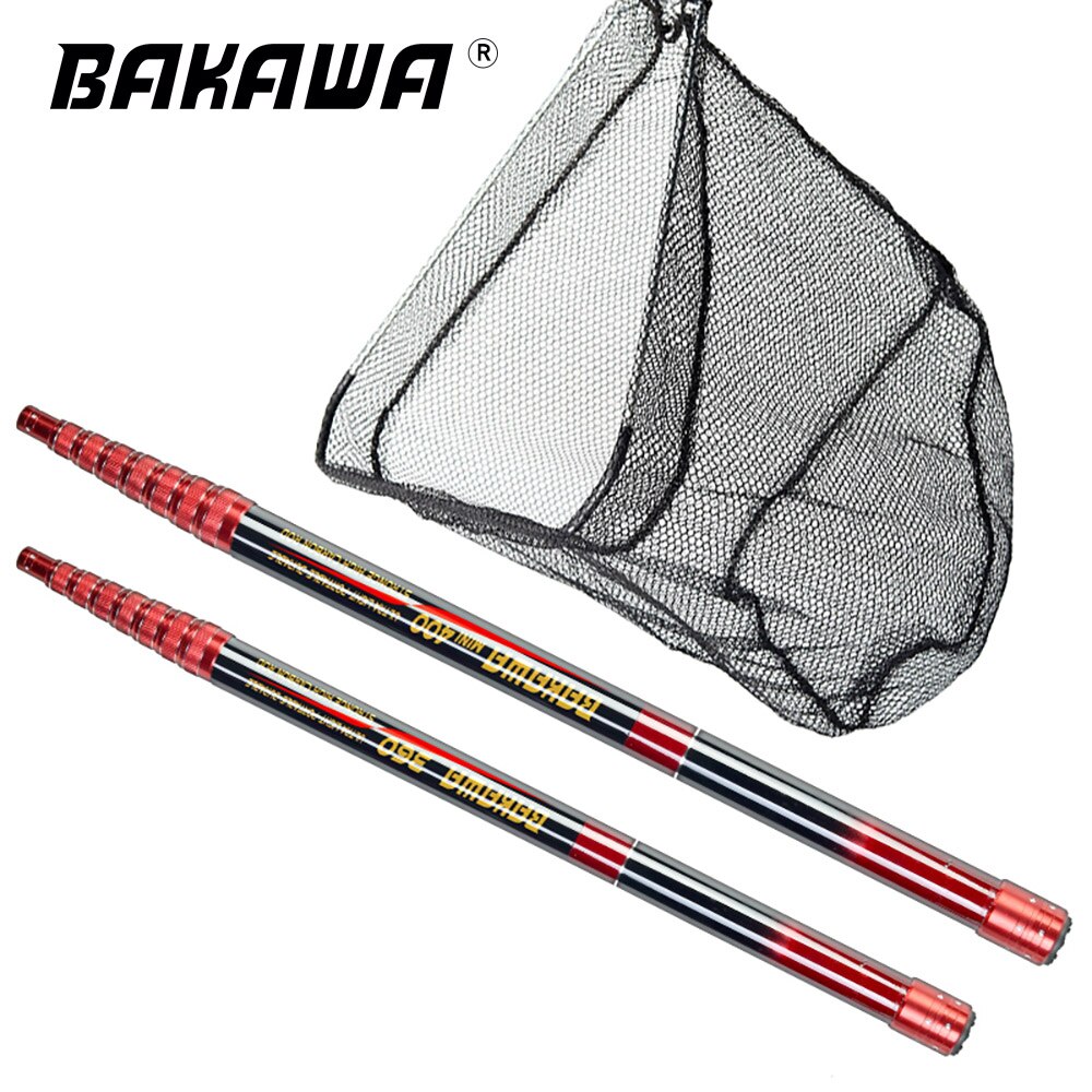 BAKAWA Fishing Net Telescoping Foldable Landing Net Pole Lightweight Carp Carbon Folding Sea Hand Dip Net 3M/4M/2.1M Tackle BAKAWA Fishing Net Telescoping Foldable Landing Net Pole Lightweight Carp Carbon Folding Sea Hand Dip Net 3M/4M/2.1M Tackle