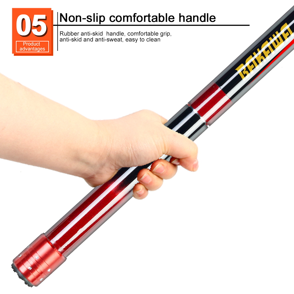 BAKAWA Fishing Net Telescoping Foldable Landing Net Pole Lightweight Carp Carbon Folding Sea Hand Dip Net 3M/4M/2.1M Tackle