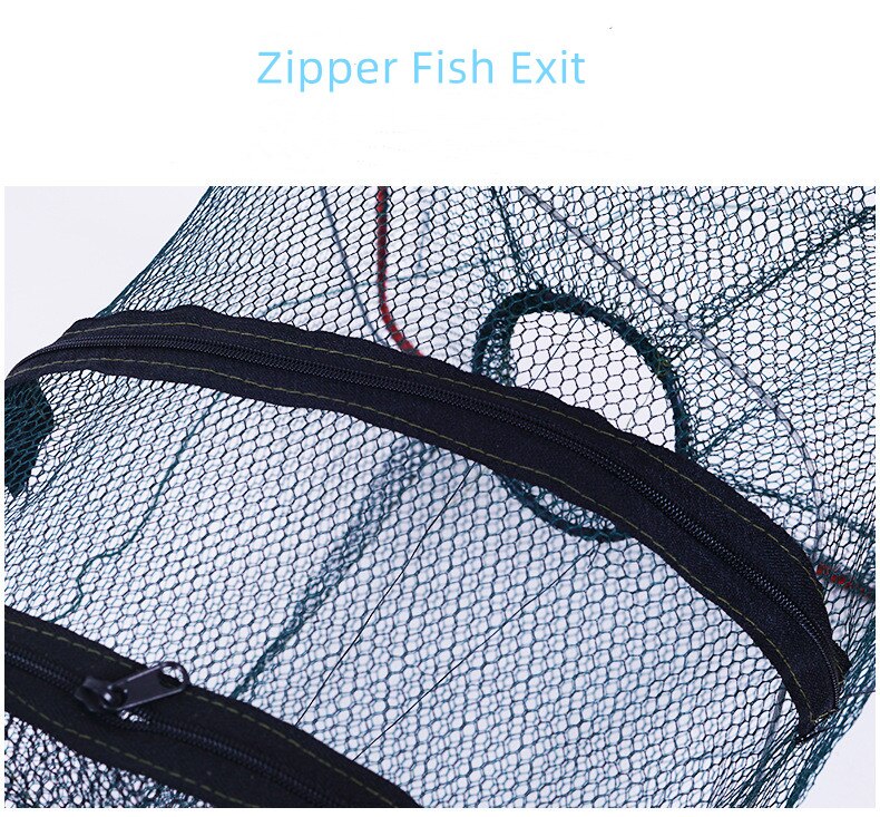 Shrimp Fish Trap Telescopic Folding Fishing Net Mesh Fishnet Cage with Feeder Creel Fordable Carpfishing Crayfish Catcher