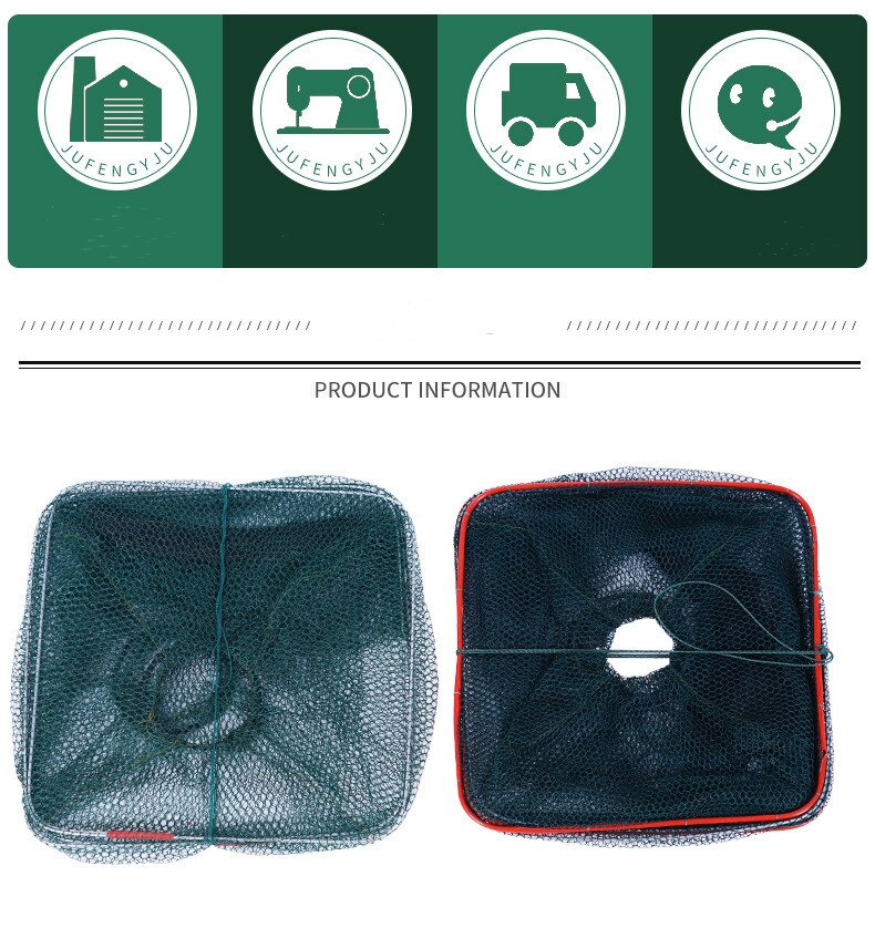 Shrimp Fish Trap Telescopic Folding Fishing Net Mesh Fishnet Cage with Feeder Creel Fordable Carpfishing Crayfish Catcher