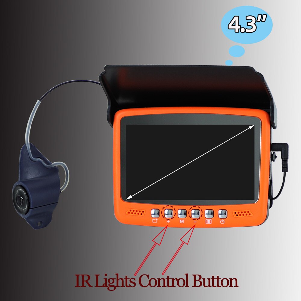 7HBS Video Fish Finder 4.3 Inch IPS LCD Screen Camera Kit For Winter Underwater Ice Fishing Manual Backlight Boy/Men's Gift