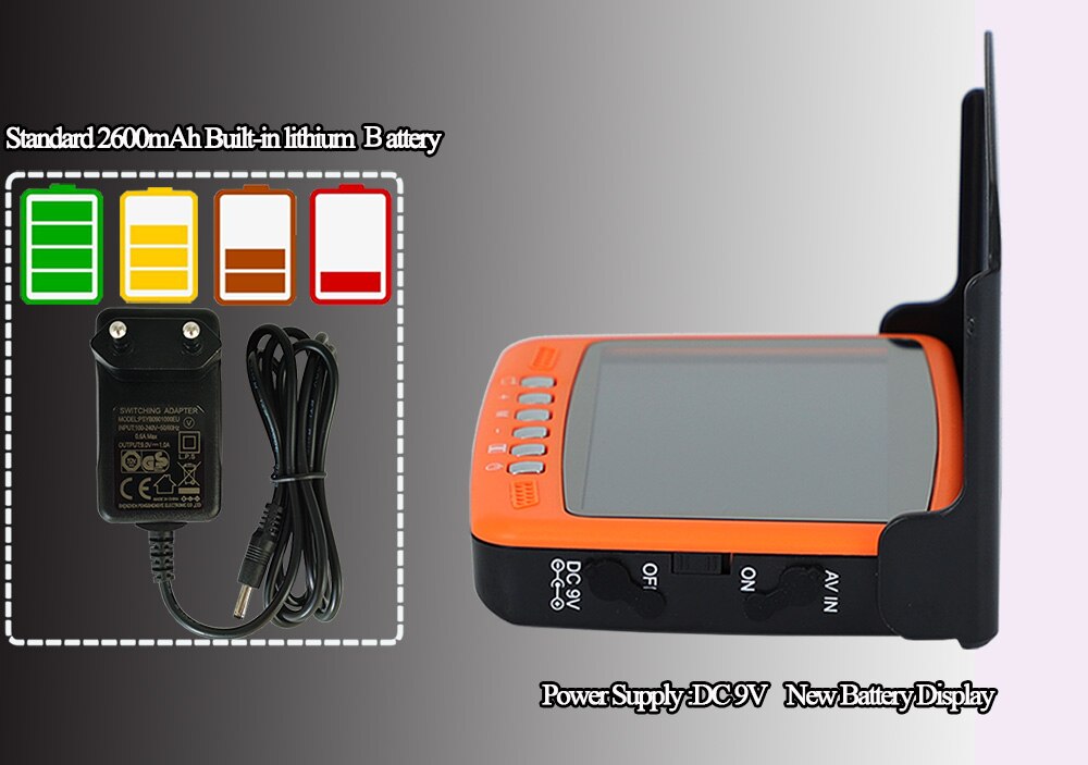 7HBS Video Fish Finder 4.3 Inch IPS LCD Screen Camera Kit For Winter Underwater Ice Fishing Manual Backlight Boy/Men's Gift