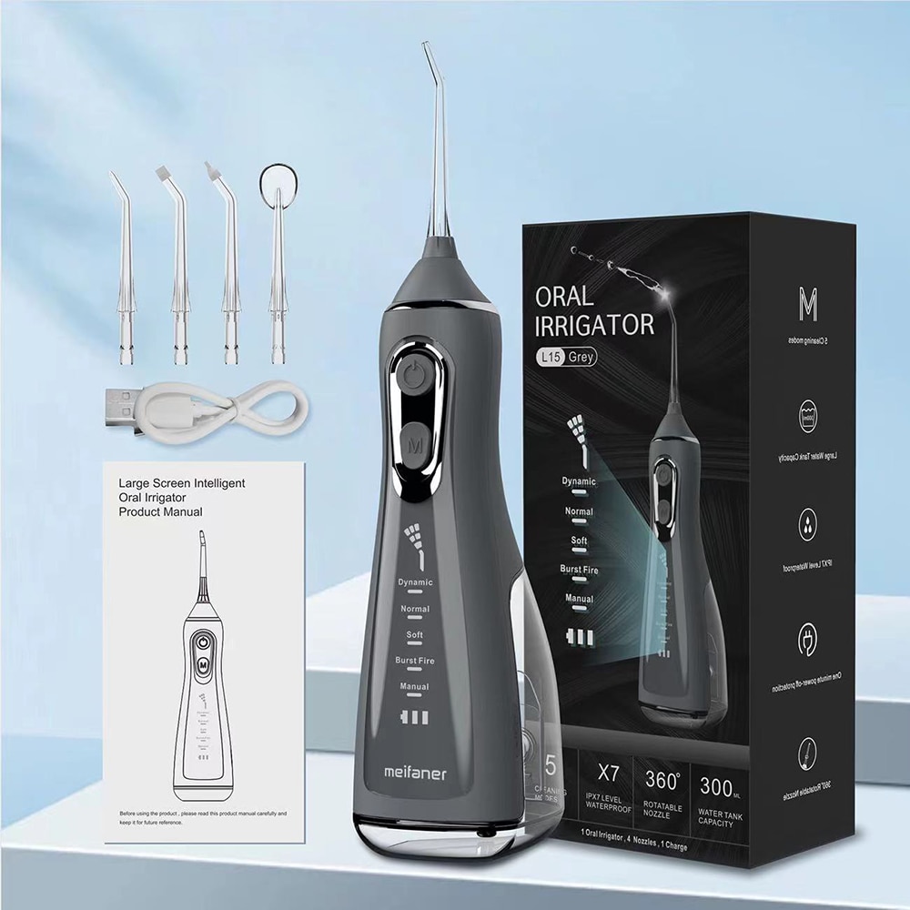 Portable Water Flosser Dental Oral Irrigator Pick 5 Modes 360° Rotated Jet For Cleaning Teeth Thread Floss Mouth Washing Machine Portable Water Flosser Dental Oral Irrigator Pick 5 Modes 360° Rotated Jet For Cleaning Teeth Thread Floss Mouth Washing Machine