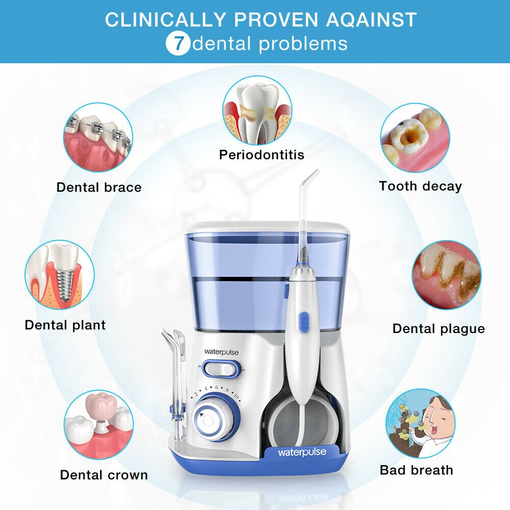 Waterpulse V300G Oral Irrigator 5pcs Tips Dental Water Flosser Electric Cleaner 800ml Oral Hygiene Dental Flosser For Oral Care Waterpulse V300G Oral Irrigator 5pcs Tips Dental Water Flosser Electric Cleaner 800ml Oral Hygiene Dental Flosser For Oral Care