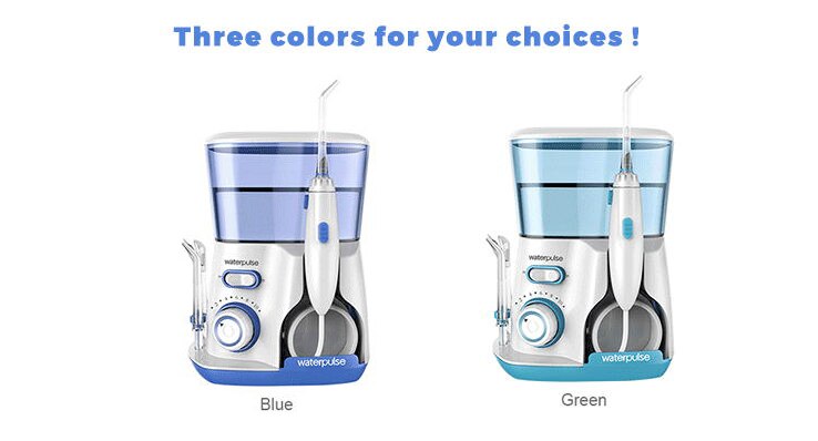 Waterpulse V300G Oral Irrigator 5pcs Tips Dental Water Flosser Electric Cleaner 800ml Oral Hygiene Dental Flosser For Oral Care