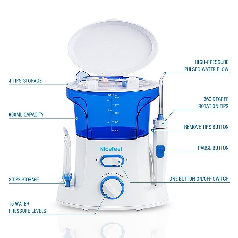 600ML Electric Dental Floss Oral Irrigator for Household Use Portable Tabletop Suitable For 7 Dental Floss Teeth For Homeuse 600ML Electric Dental Floss Oral Irrigator for Household Use Portable Tabletop Suitable For 7 Dental Floss Teeth For Homeuse